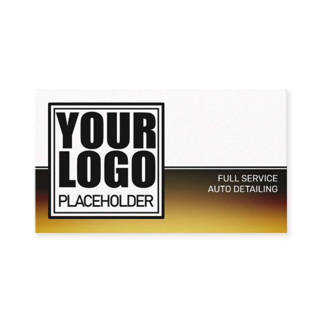 Logo Template Golden Chrome Business Invitations