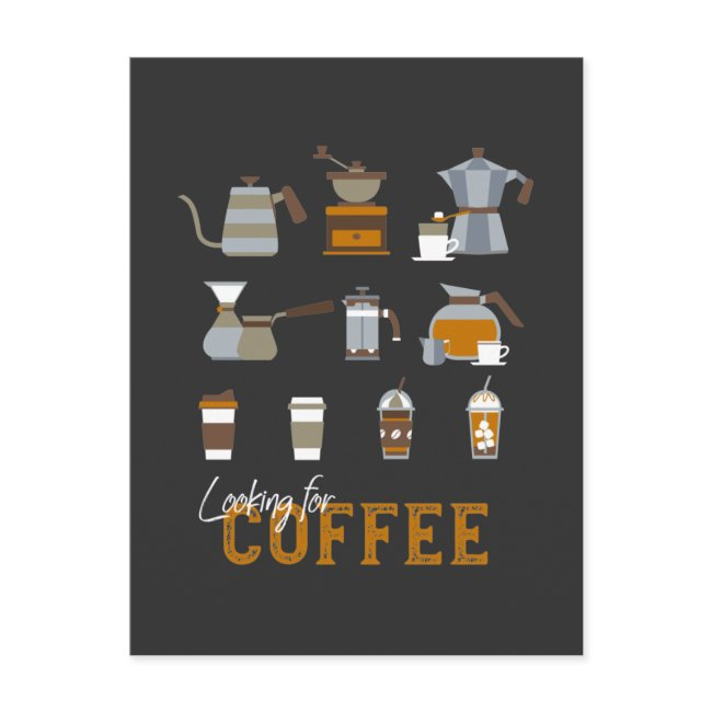 Looking For Delicious Coffee Drink Postinvitations