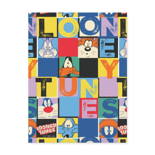 Looney Tunes™ Character Checker Blocks Postinvitations