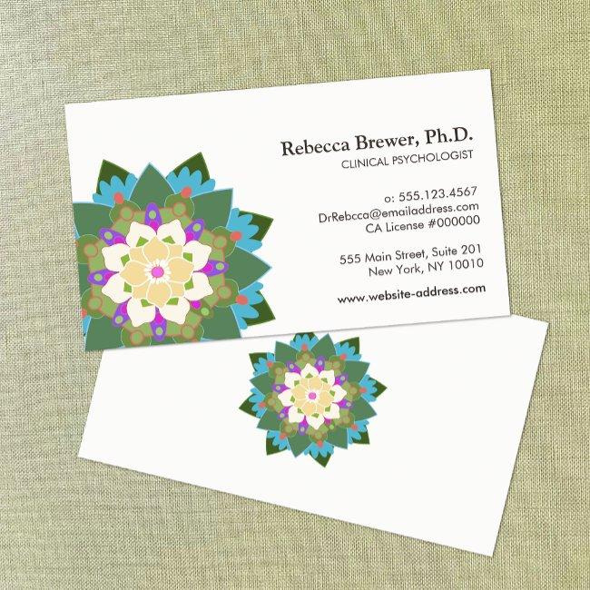 Lotus Flower Yoga Holistic Health Healer Business Invitations