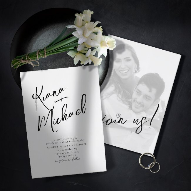 Love Calligraphy Wedding Photo B&w Id940