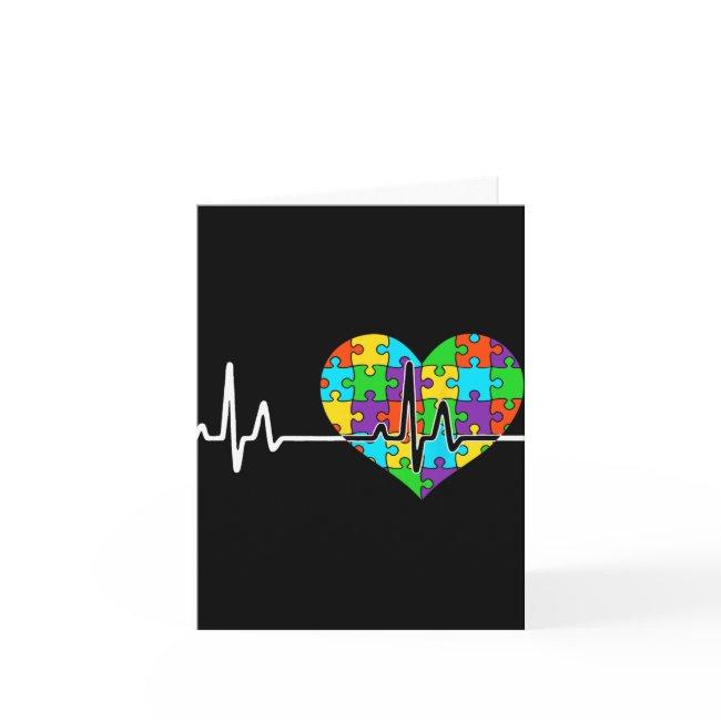 Love Heart Puzzle Acceptance Men Women Kids Autism Invitations