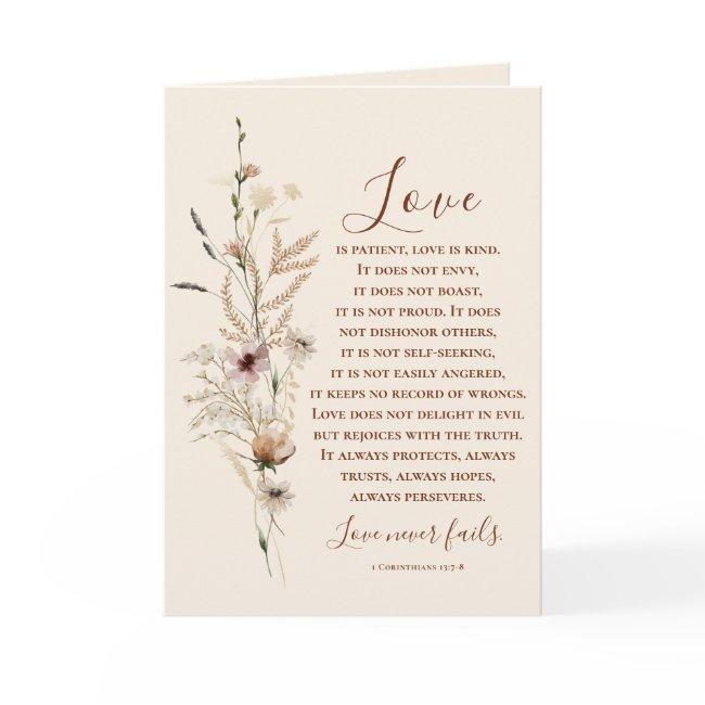 Love Is Patient Bible Wedding Congratulations Invitations