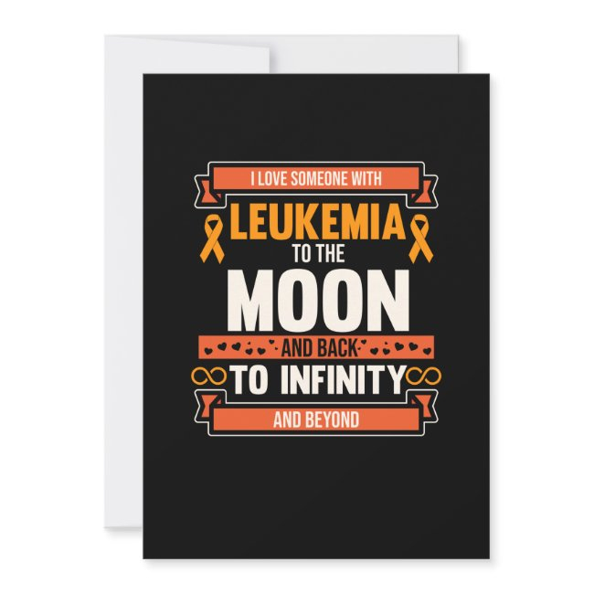 Love Someone With Leukemia Orange Ribbon Awareness Thank You Invitations