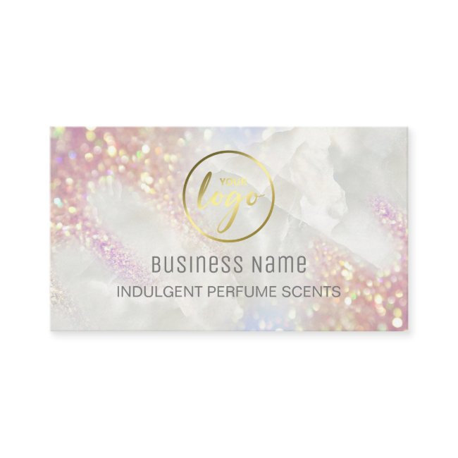 Lush Holographic Glitter Pastel Perfume Sample Business Invitations