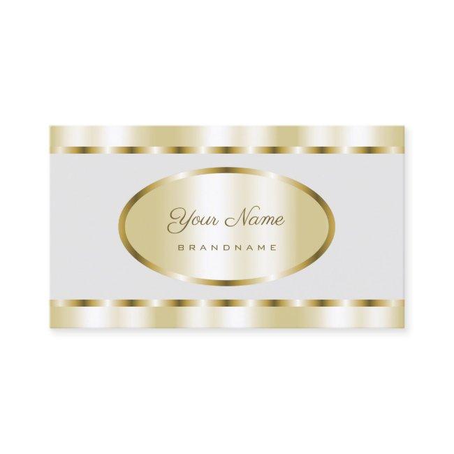 Luxury Gold Effect And Light Gray Professional Business Invitations