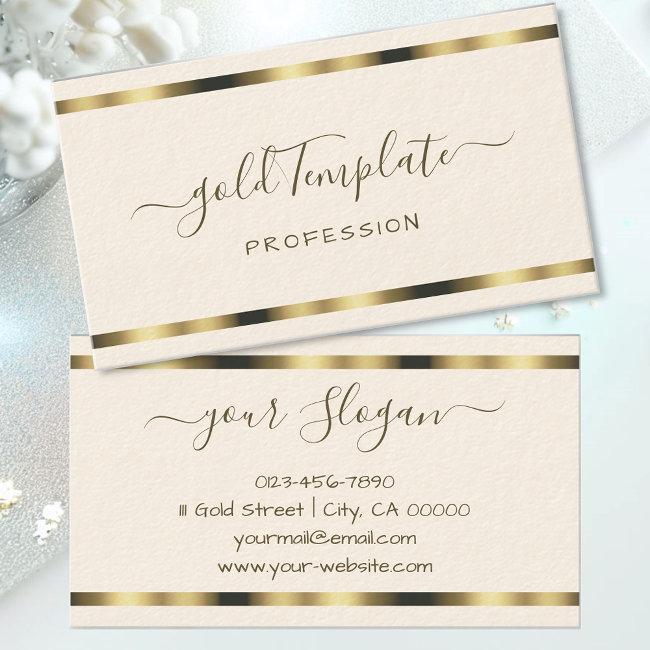 Luxury Gold Signature Handlettering Font Chic Business Invitations