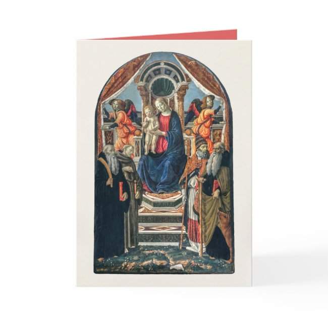 Madonna And Child Enthroned With Saints And Angels Invitations