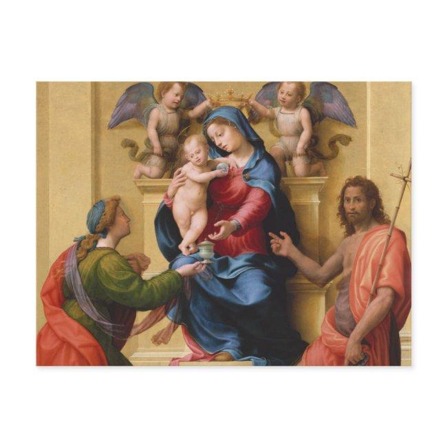 Madonna And Child Enthroned With Saints Mary Postinvitations
