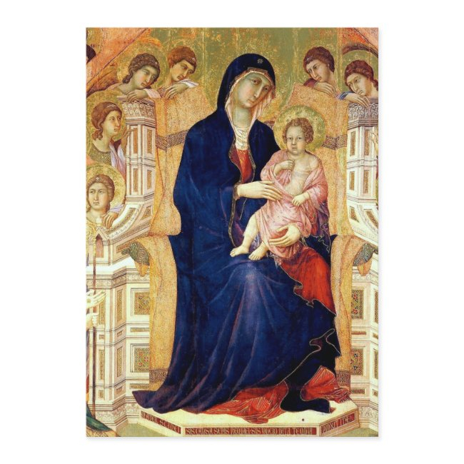 Maestà, Detail Of Madonna And Child On Throne Invitation