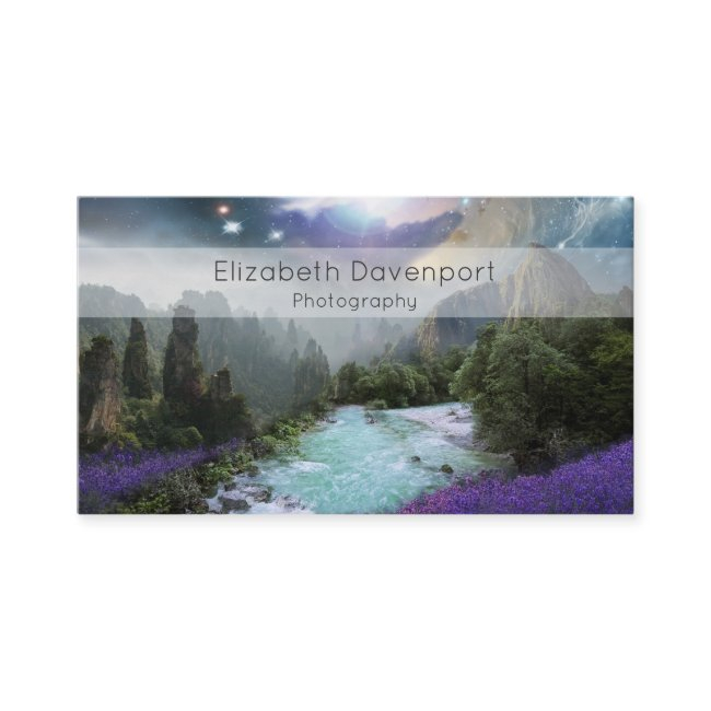 Magical Nature Landscape With Rushing Water Business Invitations