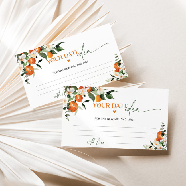 Main Squeeze Citrus Theme Date Night Ideas Enclosure Invitations