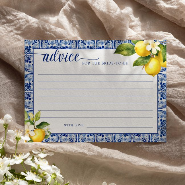 Main Squeeze Lemons Advice For The Bride Invitation