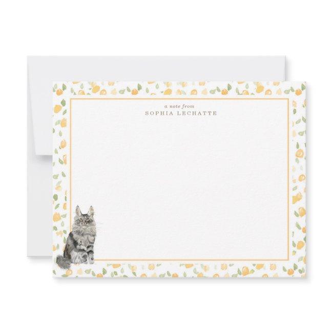 Maine Coon Cat Personalized Stationery Note Invitations