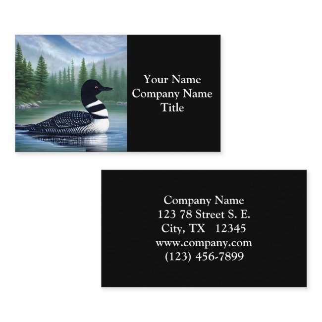 Majestic Northern Wilderness Loon Business Invitations