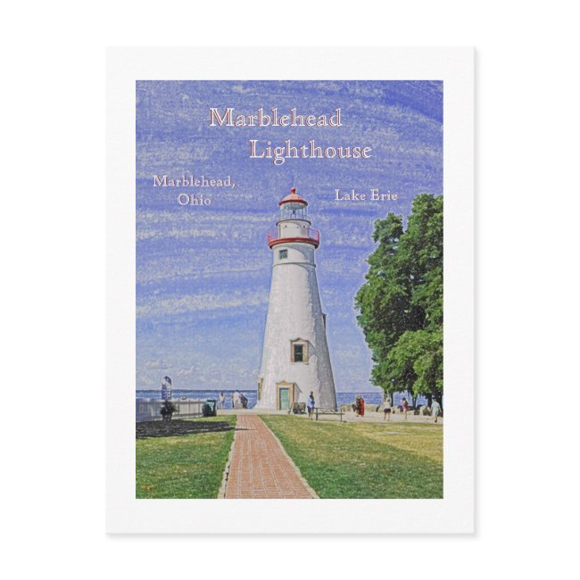 Marblehead Lighthouse/lake Erie Postinvitations