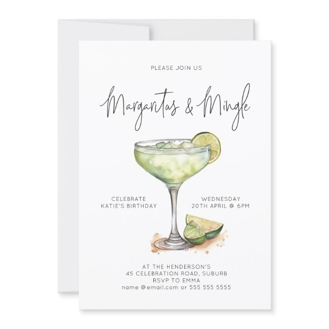 Margaritas & Mingle Cocktail Party Invitation