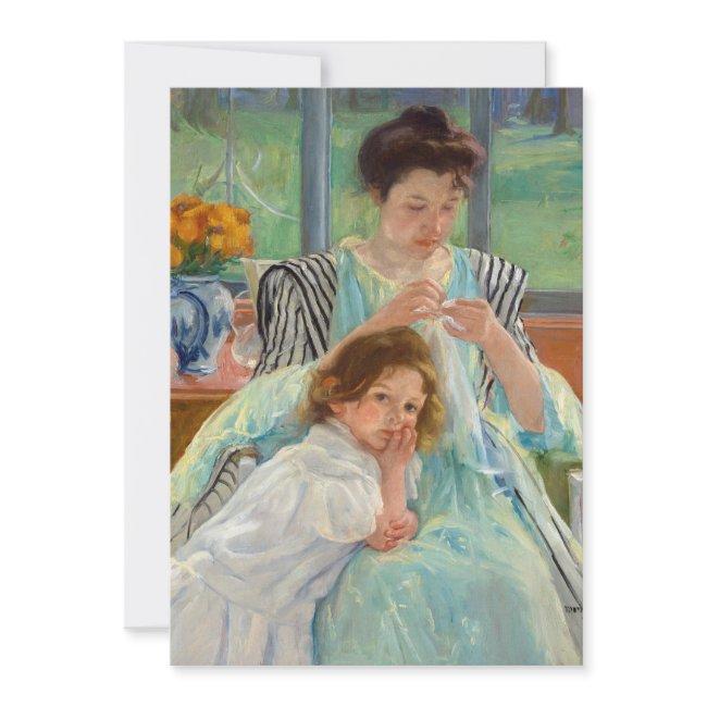 Mary Cassatt - Young Mother Sewing Thank You Invitations