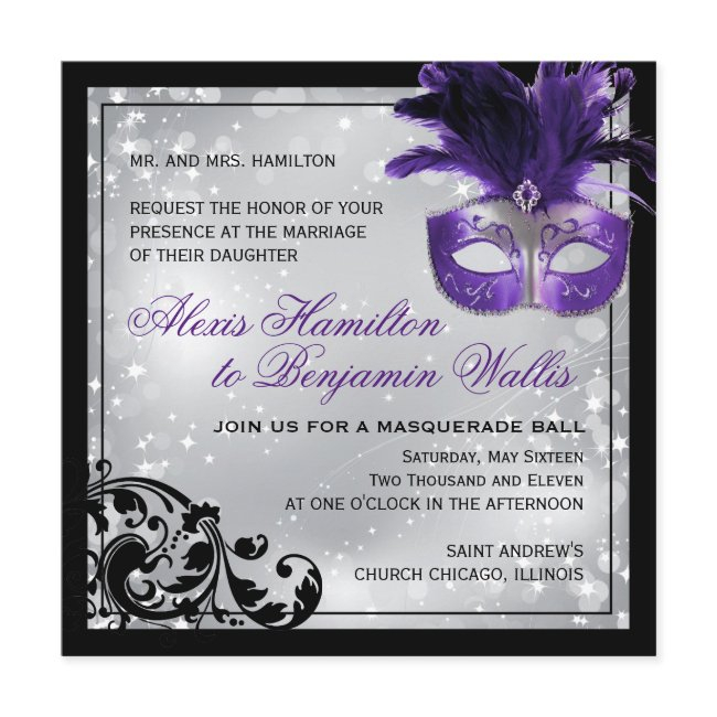 Masquerade Wedding Invitation