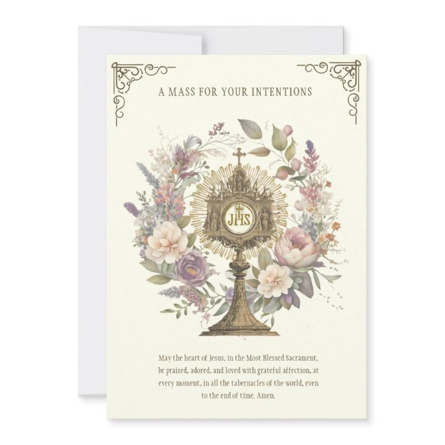 Mass Offering Floral Divine Praises Eucharist Invitations