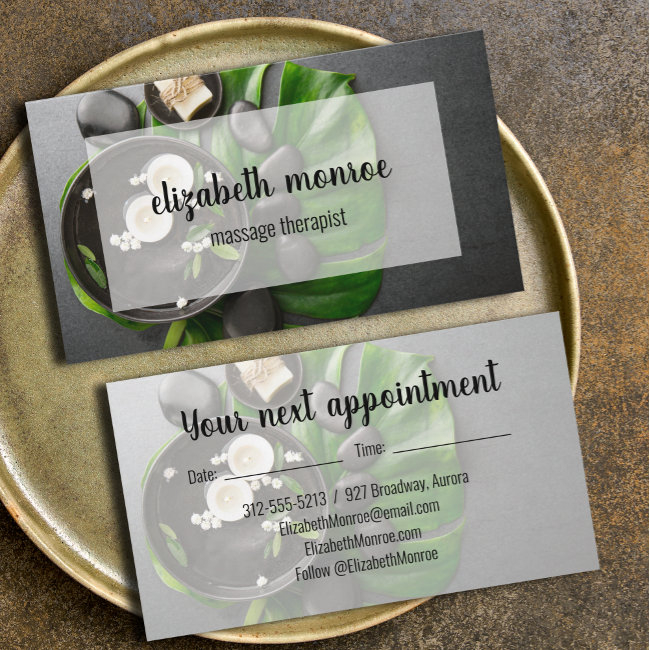 Massage Therapist Spa Appointment Invitations