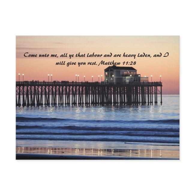 Matthew 11:28 Get Well Soon Postinvitations