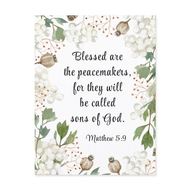 Matthew 5 9 Blessed Are The Peacemakers Bible Postinvitations