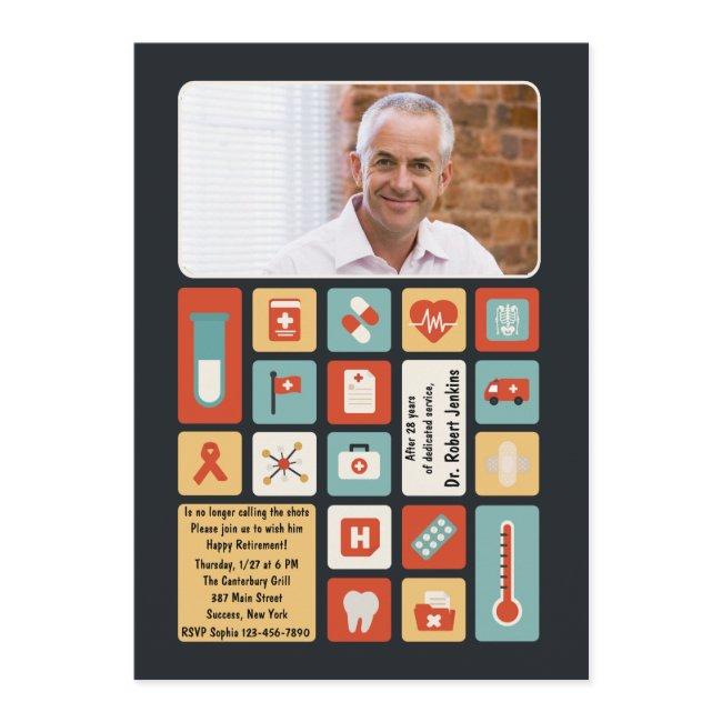 Medical Field Retirement Photo Invitation