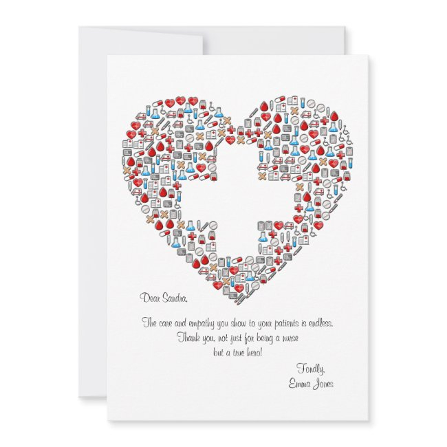 Medical Heart Nurse Appreciation Invitations