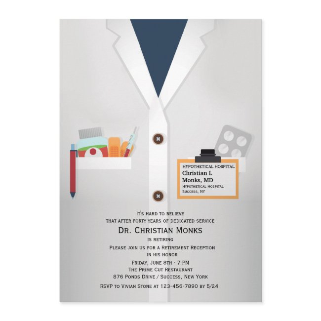 Medical Staff Retirement Invitation