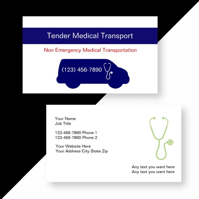 Medical Transportation Business Invitations