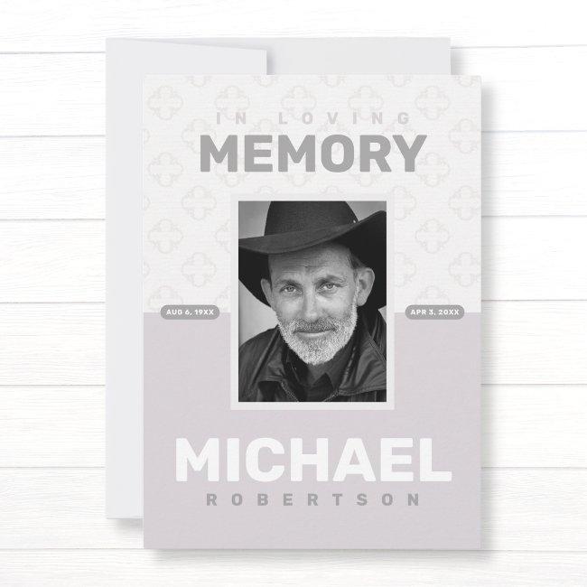 Memorial Celebration Of Life Photo Funeral Service Announcement