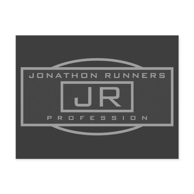 Men's Sporty Geometric Grey & Dark Greys Postinvitations