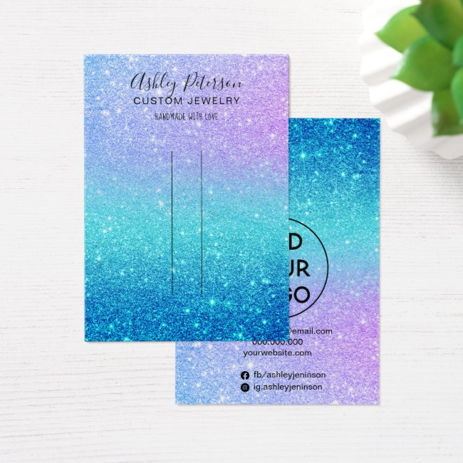 Mermaid Glitter Blue Jewelry Hair Clip Display