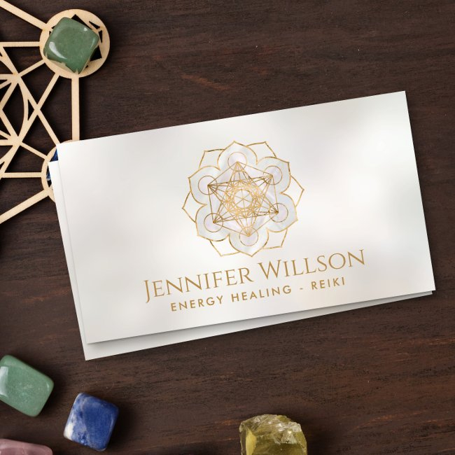 Metatron's Cube In Lotus Flower Business Invitations