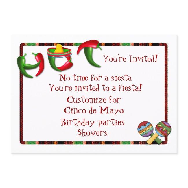 Mexican Chili Pepper Fiesta Invitation