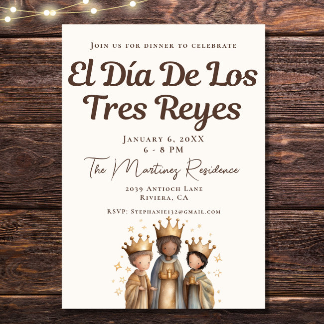 Mexican El Día De Los Tres Reyes Dinner Invitation