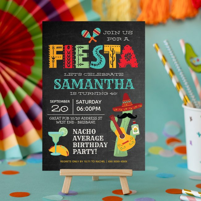 Mexican Fiesta Birthday Party Invitation