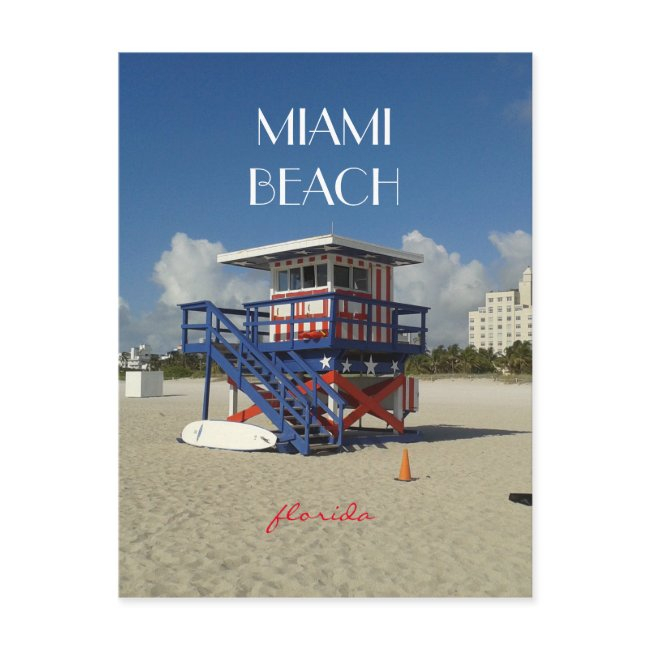 Miami Beach Lifeguard Ocean Patrol #02 Postinvitations