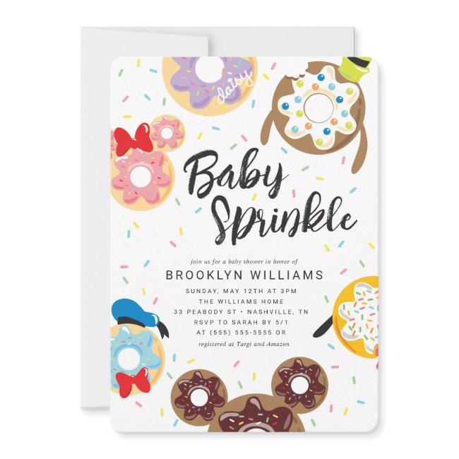 Mickey & Friends Donut Baby Sprinkle - Baby Shower Invitation