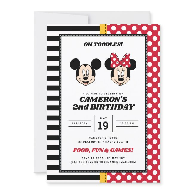 Mickey & Minnie Birthday Invitation