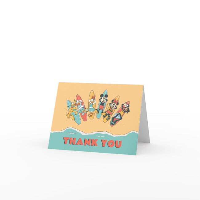 Mickey Mouse Surf's Up Summer Birthday Thank You