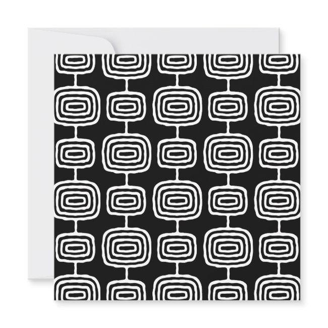 Mid Century Modern Abstract Pattern Invitation