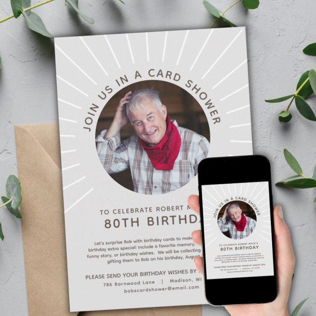 Milestone Birthday Photo Invitations Shower Invitation