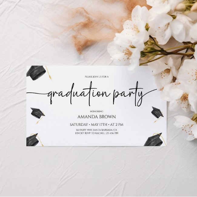 Mini Graduation Invite, Class Of 2024 Graduation Enclosure Invitations