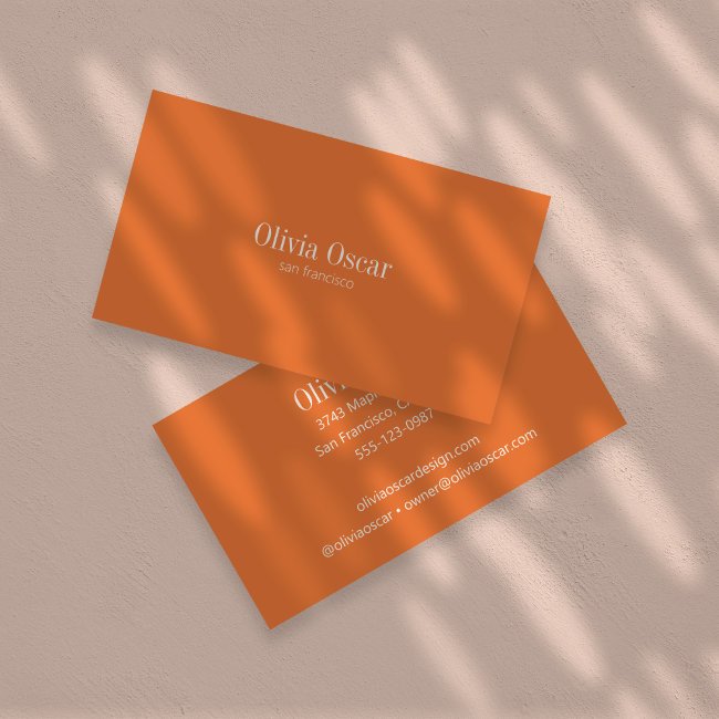 Minimal Simple Burnt Orange Modern Professional Business Invitations