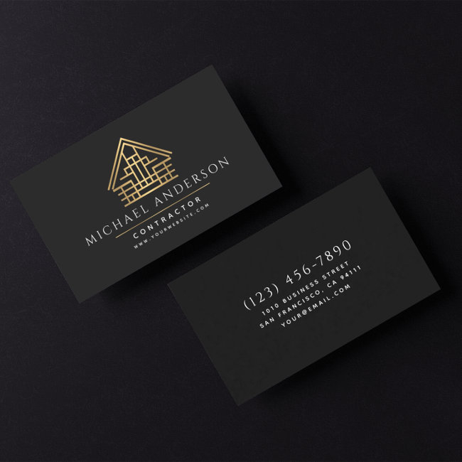 Minimalist Home Building Construction Luxe Business Invitations