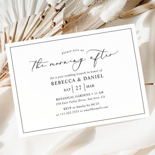 Minimalist Morning After Wedding Brunch Invitation