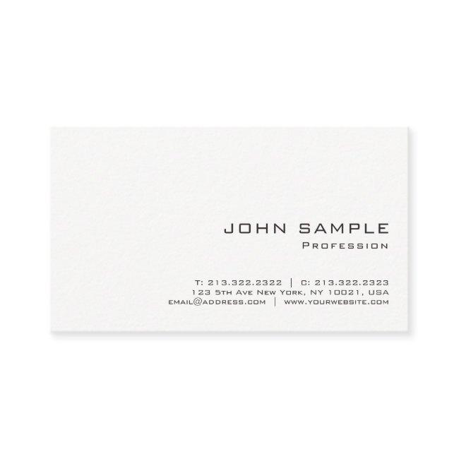 Minimalist Professional Modern White Matte Business Invitations
