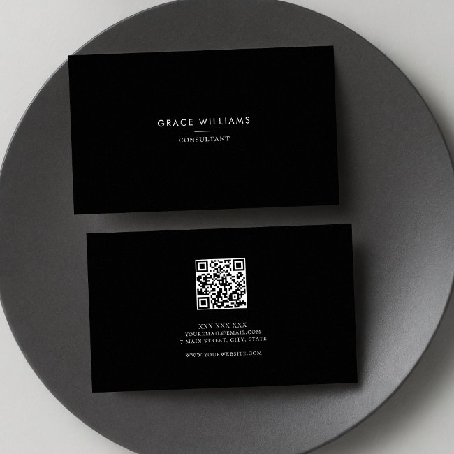 Minimalist Qr Code Professional Business Invitations